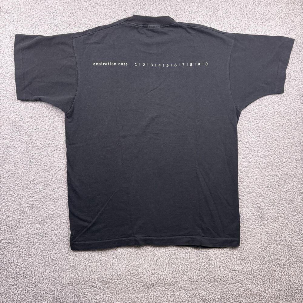 VTG MTV Shirt Mens L Black USA Fruit The Loom Pre Shrunk Egg Single Stitch 90s - Picture 2 of 12